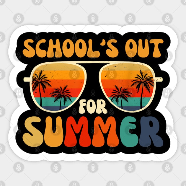 Schools Out For Summer Last Day Of School Teacher End Of School Sticker by Lovelydesignstore